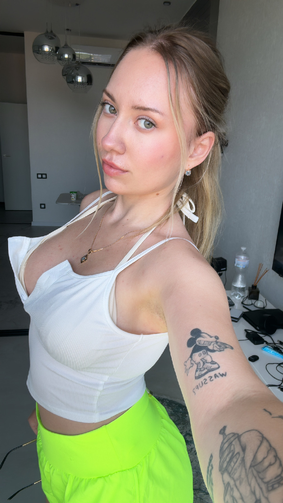 KateV in her underwear in Ibadan