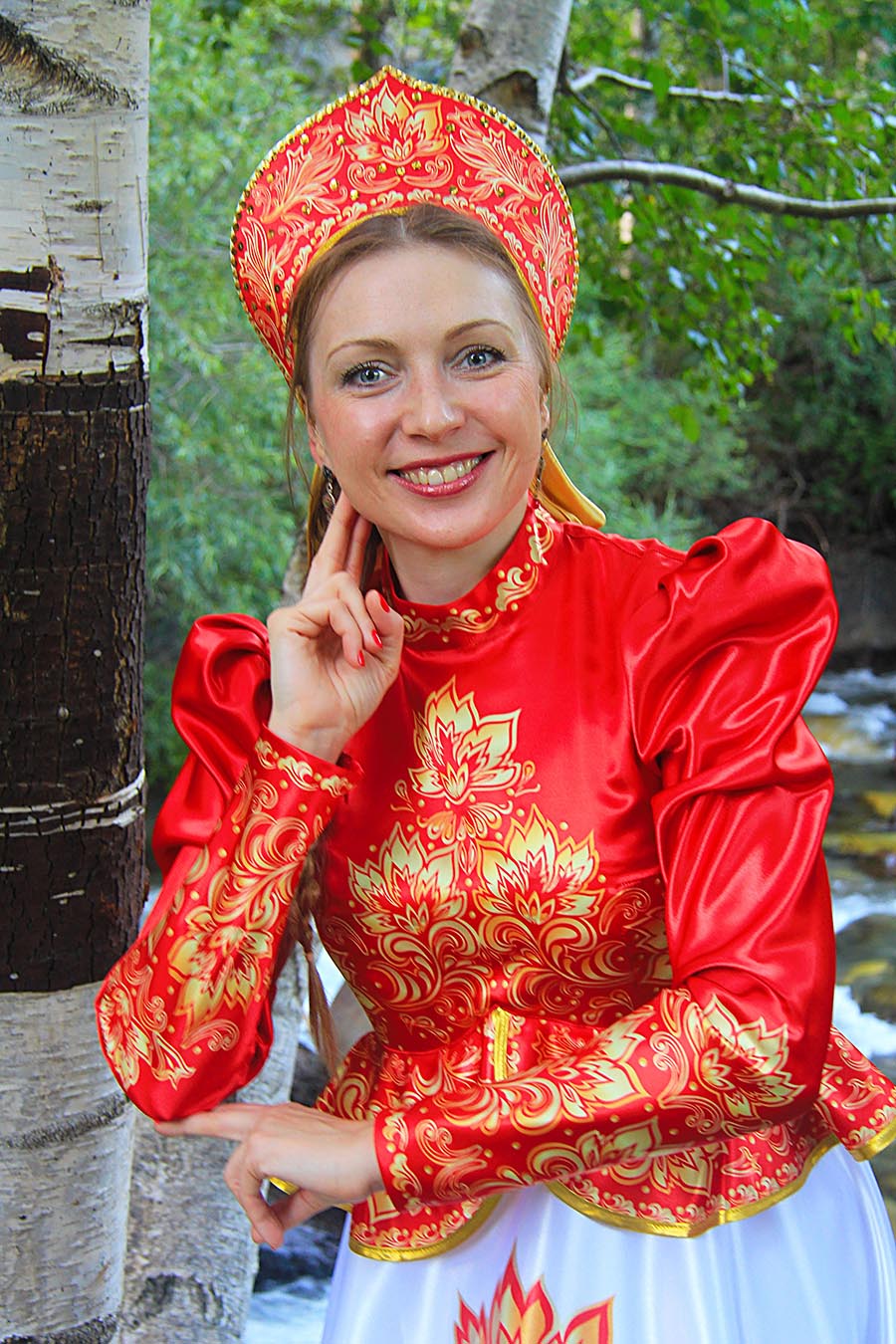Women in Slavic costumes in Ibadan