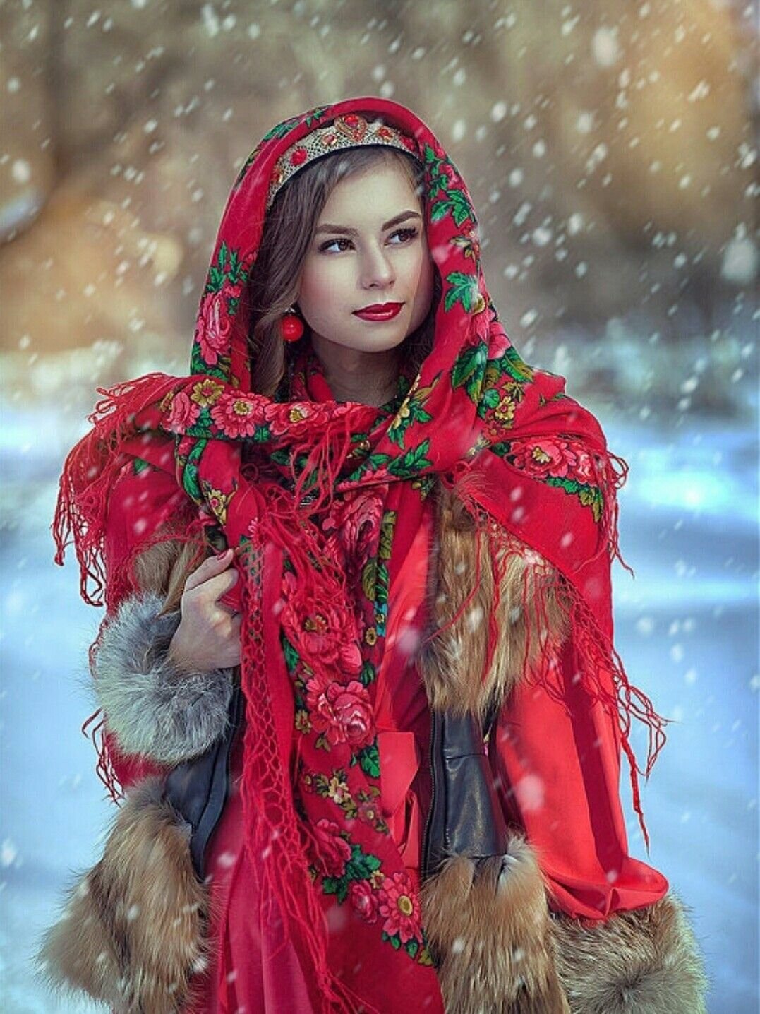 Beautiful girl Women in Slavic costumes in Ibadan