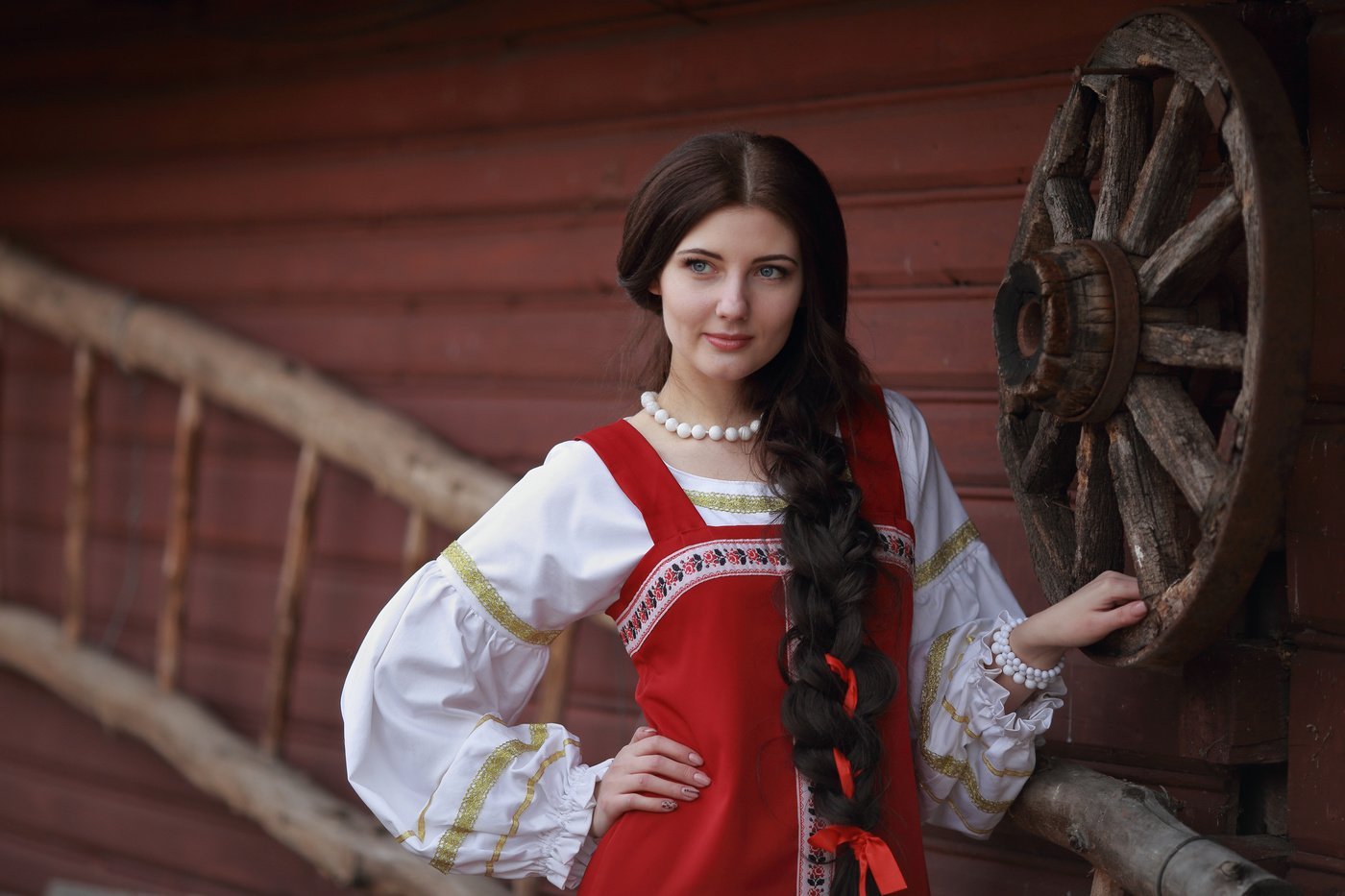 Girls in Slavic costumes in Ibadan